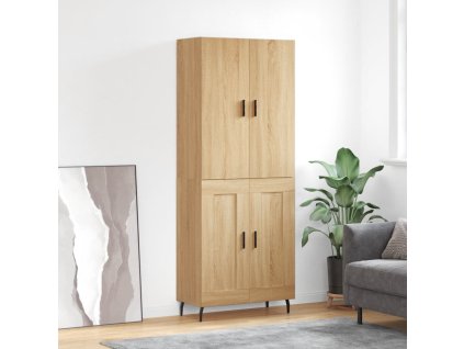 Skříň highboard dub sonoma 69,5 x 34 x 180 cm kompozitní dřevo 3195806