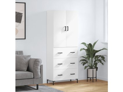 Skříň highboard bílá 69,5 x 34 x 180 cm kompozitní dřevo 3195843