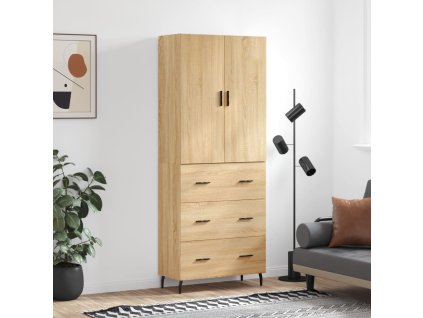Skříň highboard dub sonoma 69,5 x 34 x 180 cm kompozitní dřevo 3195862