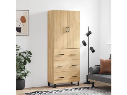 Skříň highboard dub sonoma 69,5 x 34 x 180 cm kompozitní dřevo 3195870