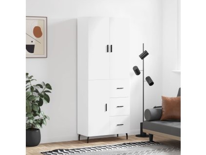 Skříň highboard bílá 69,5 x 34 x 180 cm kompozitní dřevo 3195915