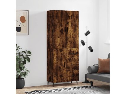 Skříň highboard kouřový dub 69,5 x 34 x 180 cm kompozitní dřevo 3195920