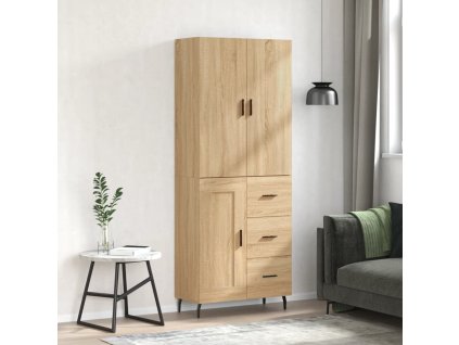 Skříň highboard dub sonoma 69,5 x 34 x 180 cm kompozitní dřevo 3196030