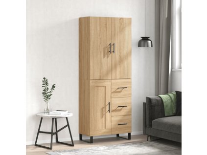 Skříň highboard dub sonoma 69,5 x 34 x 180 cm kompozitní dřevo 3196038