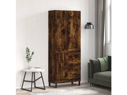 Skříň highboard kouřový dub 69,5 x 34 x 180 cm kompozitní dřevo 3196040