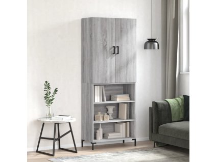 Skříň highboard šedá sonoma 69,5 x 34 x 180 cm kompozitní dřevo 3196073