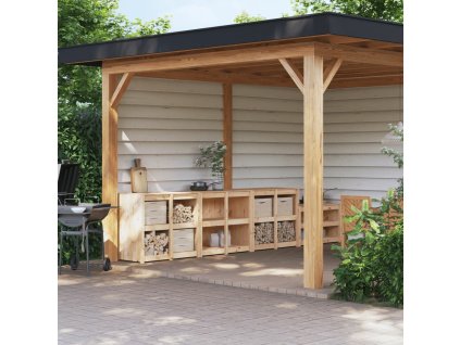 Skříňky do venkovní kuchyně 3 ks masivní borové dřevo 3196163