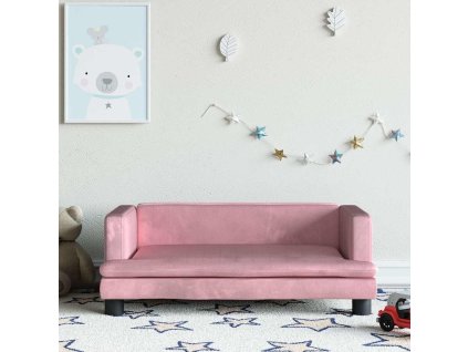 Dětská pohovka růžová 80 x 45 x 30 cm samet 3196308
