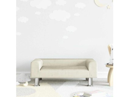 Dětská pohovka krémová 70 x 45 x 26,5 cm samet 3196335