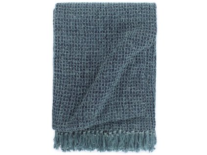 Přehoz bavlna 220 x 250 cm indigově modrý 133754