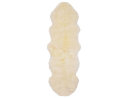 Koberec z ovčí kůže 60 x 180 cm bílý 283880