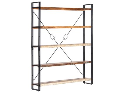 Knihovna s 5 policemi 140x30x180 cm masivní recyklované dřevo 286583