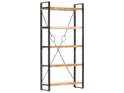 Knihovna s 5 policemi 90x30x180 cm masivní akáciové dřevo 286587