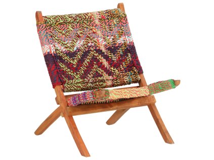 Skládací chindi židle vícebarevná textil 286608