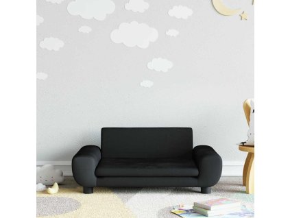 Dětská pohovka černá 70 x 45 x 33 cm samet 3196390