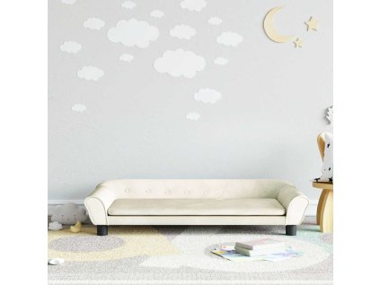 Dětská pohovka krémová 100 x 50 x 26 cm samet 3196399