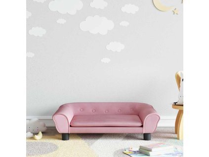 Dětská pohovka růžová 70 x 45 x 26 cm samet 3196403