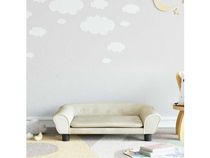 Dětská pohovka krémová 70 x 45 x 26 cm samet 3196406