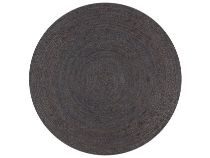 vidaXL Ručně vyrobený koberec z juty kulatý 150 cm tmavě šedý 133667