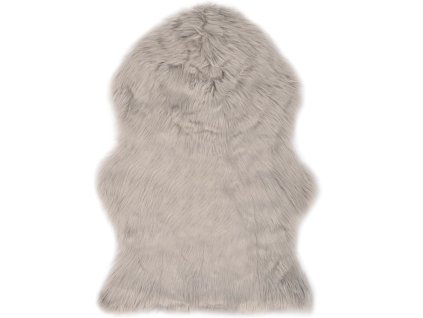 Koberec 60 x 90 cm umělá ovčí kůže světle šedý 284712