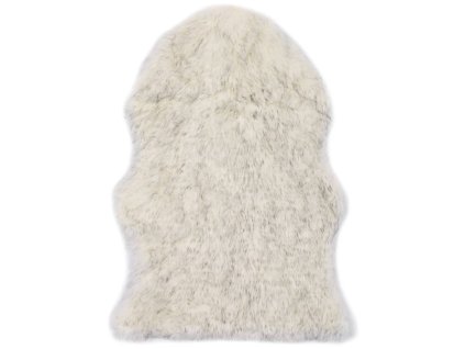 Koberec 60 x 90 cm umělá ovčí kůže šedý žíhaný 284714