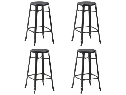 Barové stoličky 4 ks černé ocel 3054558