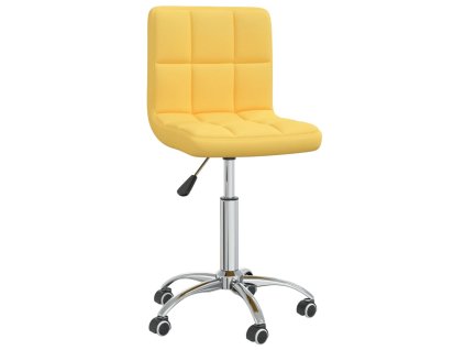 Otočná jídelní židle hořčicově žlutá textil 3087538