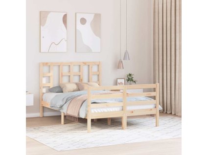 Rám postele s čelem Small Double masivní dřevo 3193891