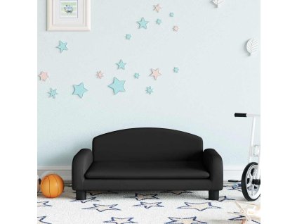 Dětská pohovka černá 70 x 45 x 30 cm textil 3196362