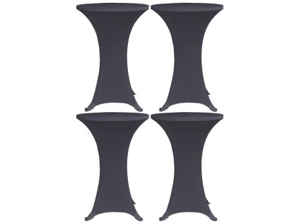 Strečový návlek na stůl 4 ks 60 cm antracitový 279084