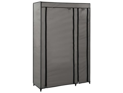 Skládací šatní skříň šedá 110 x 45 x 175 cm textil 282423