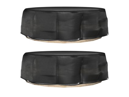 Plachty na zahradní nábytek 2 ks 10 oček Ø 236 x 67 cm kulaté 3155385