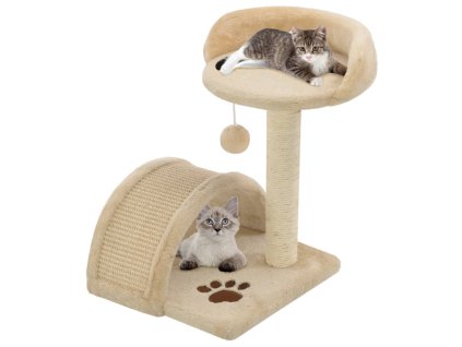 Škrabadlo pro kočky sisalové sloupky 40 cm béžové a hnědé 170544