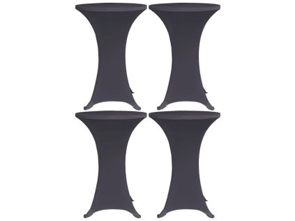 Strečový návlek na stůl 4 ks 70 cm antracitový 279085