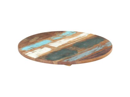 Kulatá stolní deska 40 cm 25–27 mm masivní recyklované dřevo 286036