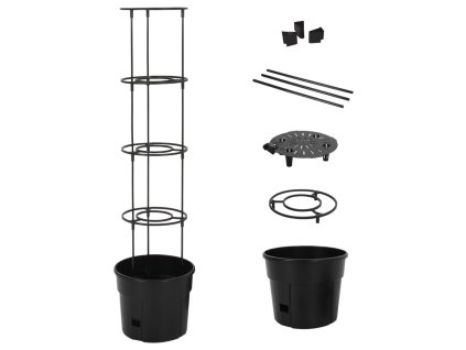 Truhlík na pěstování rajčat antracit Ø 29,5x115 cm polypropylen 152209