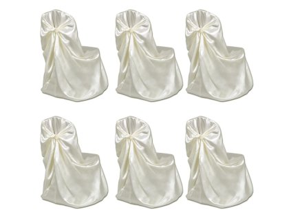 6 ks krémových potahů na židle na svatby / bankety 241185