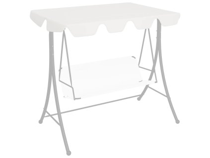 Náhradní stříška na zahradní houpačku bílá 188/168 x 145/110 cm 312096