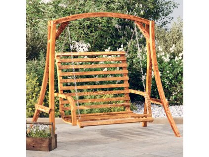Zahradní houpačka masivní smrkové dřevo s teakovou úpravou 3200616