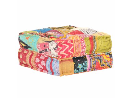 Pouf 60 x 70 x 36 cm patchwork textil 287707