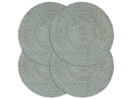 Prostírání 4 ks olivově zelené 38 cm kulaté juta 133840