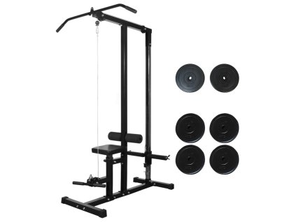 Posilovací věž se zátěžovými kotouči 40 kg 275356