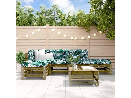 6dílná zahradní sedací souprava impregnovaná borovice 3186339