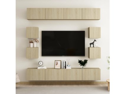 8dílný set TV skříněk dub sonoma kompozitní dřevo 3078964