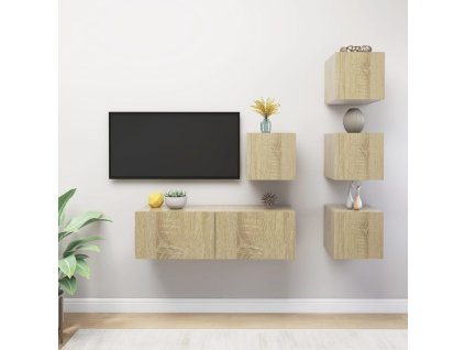 5dílný set TV skříněk dub sonoma kompozitní dřevo 3079037