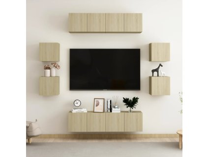8dílný set TV skříněk dub sonoma kompozitní dřevo 3078961