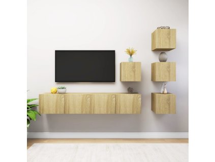 6dílný set TV skříněk dub sonoma kompozitní dřevo 3079036