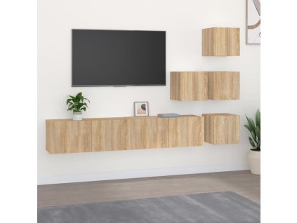 Nástěnná TV skříňka dub sonoma kompozitní dřevo 3114576
