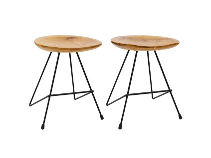 Stoličky 2 ks masivní teakové dřevo 285202