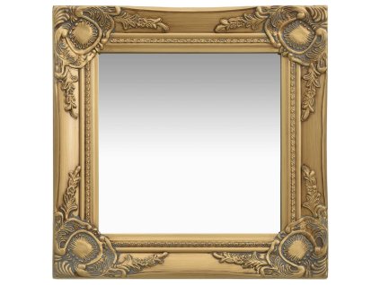 Nástěnné zrcadlo barokní styl 40 x 40 cm zlaté 320305